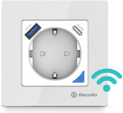 AlecoAir G40 Μονή Πρίζα Ρεύματος Wi-Fi με 2 Θύρες USB