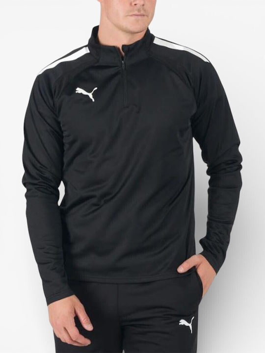 PUMA Team Liga Bluza Sport Mânecă Lungă Neagră