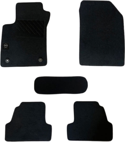 Autopataki Set of Front and Rear Mats 5pcs for Opel Mokka / Mokka X 2012-2021 Black