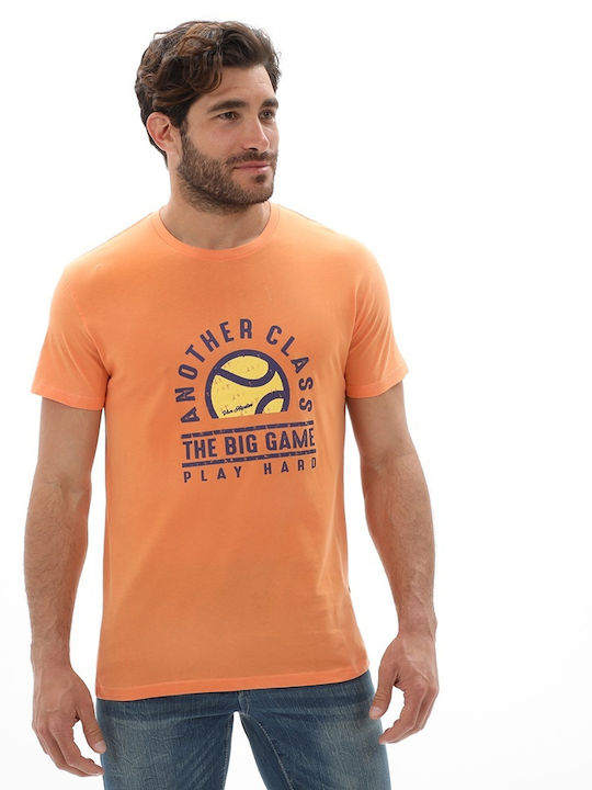 Van Hipster T-shirt Bărbătesc cu Mânecă Scurtă Orange