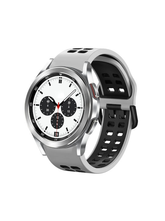 Two-color Strap Silicone White (Galaxy Watch4/5/6/7/FE/4 Classic/6 Classic/5 Pro)