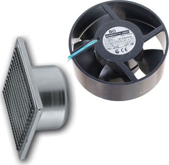 Mmotors Επιτοίχιος Εξαεριστήρας Μπάνιου 100mm Καφέ