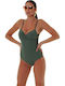 One-Piece Swimsuit Khaki