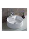 Inter Ceramic Countertop Sink Porcelain 46.5x46.5x17cm White