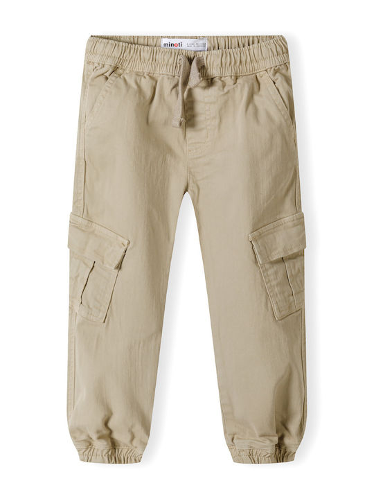 Minoti Kids Cargo Trousers Sand