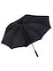 J & E Windproof Umbrella Compact Black