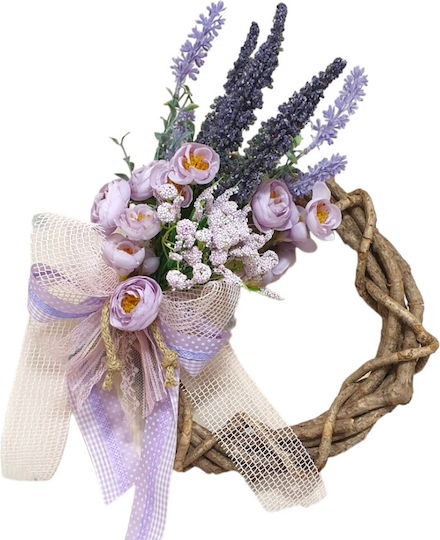 Ambalaz Handmade Purple Wooden Wreath 25cm IΦ25051070