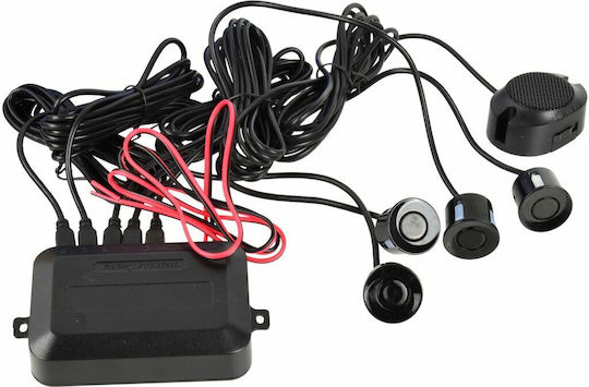 Geko Sistem de Parcare Auto cu Buzzer și 4 Senzori 50mm în Culoare Negru