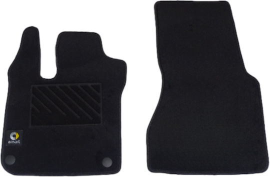 Covorașe covorașe de calitate medie de culoare neagră Smart Fortwo 453 Mont 2014-2019 2buc