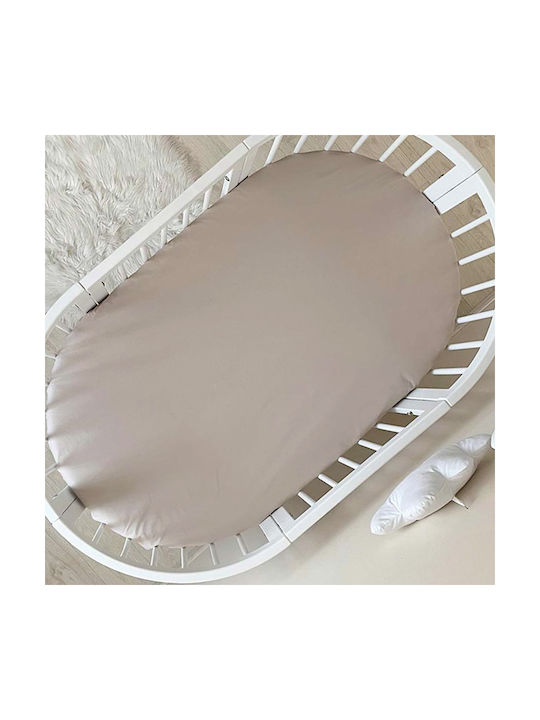 IngVart Baby Sheet Crib Cotton Fitted Brown