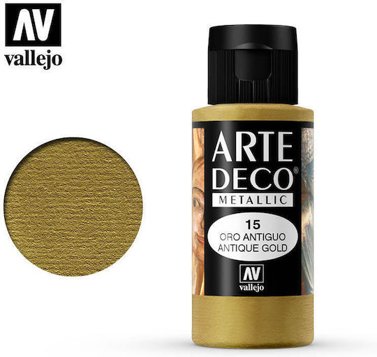 Art Deco Acrylfarbe Vallejo 60ml Antik Gold 85015
