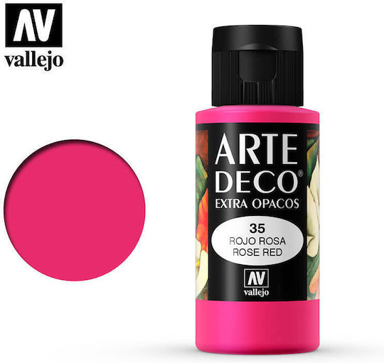Art Deco Acrylfarbe Vallejo 60ml Rosenrot 85035