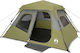 vidaXL Automat Cort Camping Pop Up Verde pentru 6 Persoane 344x282x192cm