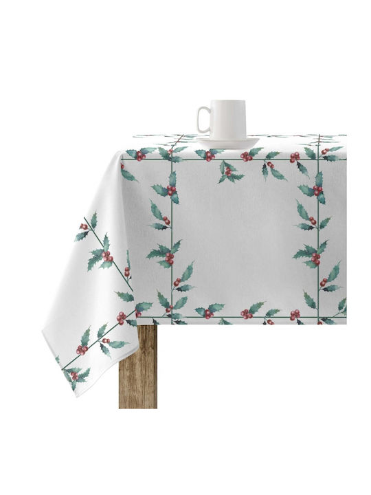 Mauré Christmas Tablecloth Fabric White L100xW180cm 1pcs