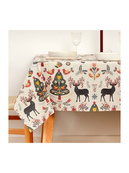 Mauré Christmas Tablecloth Fabric L200xW140cm 1pcs