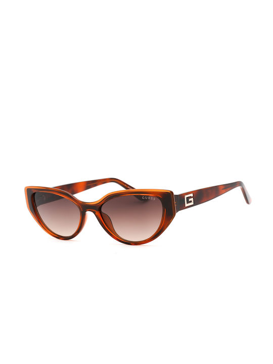 Guess Women's Sunglasses with Brown Tartaruga Plastic Frame and Brown Gradient Lens GU7910 52F