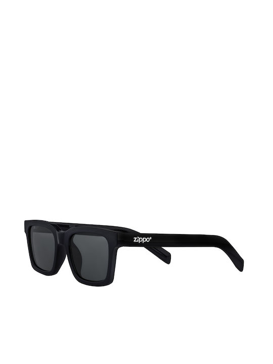Zippo Γυαλιά Ηλίου με Μαύρο Κοκκάλινο Σκελετό και Μαύρο Φακό OB210-1