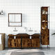 vidaXL Waschtisch mit Waschbecken & Spiegel L60xB16xH60cm Coffee