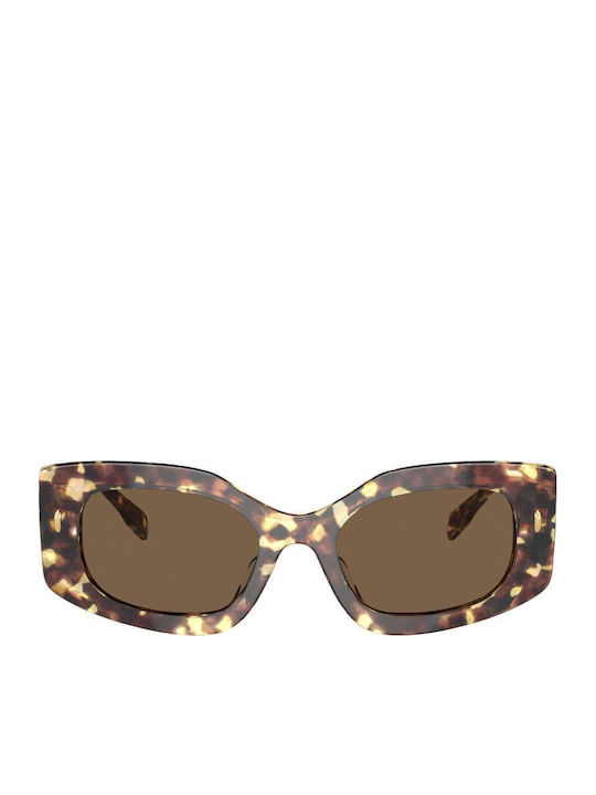 Tory Burch Damen Sonnenbrille mit Braun Schildkröte Kunststoff Gestell und Braun Linse TY7202U-199573