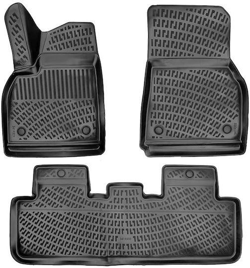 Carro 234259 Πατάκια Σκαφάκια 3d Λάστιχο Tpe Tesla Model Y 2019+ Μαύρα 4 Τεμάχια