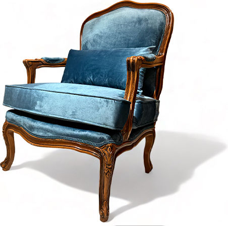 Armchair Light Blue 78x68x110cm