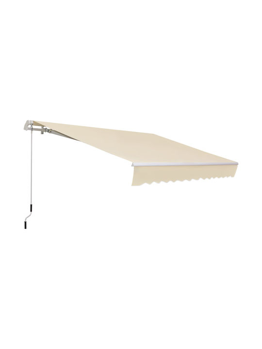 Outsunny Zelt Terrasse Beige 3.6x2.5m