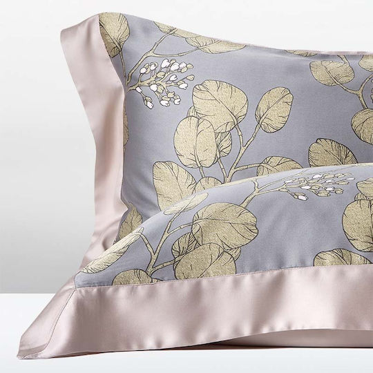 Charisma Pillowcase Set Oxford Forest Green Leaf 52x78cm.