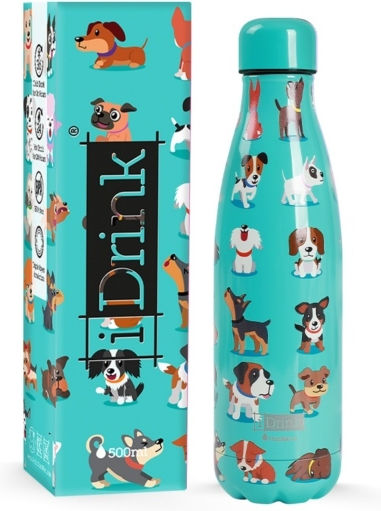 iDrink Kids Water Bottle Thermos Stainless Steel Turquoise 500ml