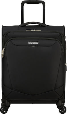 American Tourister Cabin Travel Suitcase Black with 4 Wheels Height 55cm