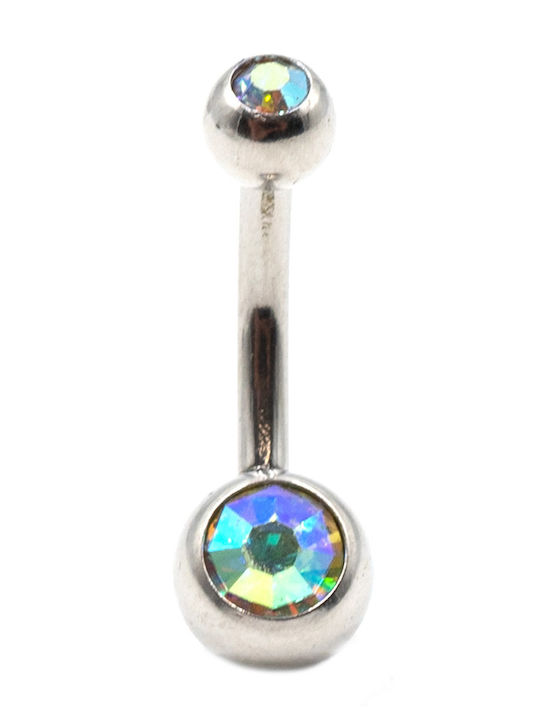 Poco Loco Cercei Piercing Buric din Oțel Argintiu / Multicolor