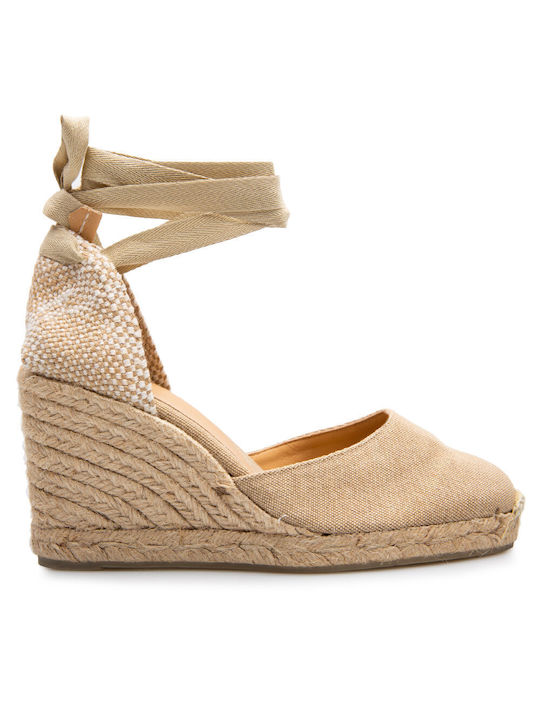 Castaner Carina Women's Fabric Platform Espadrilles Sand