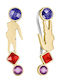 Lacoste Deva Earrings made of Steel Gold Plated with Stones