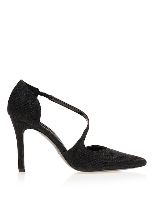 Pumps mit Riemchen & hoher Absatz Schwarz