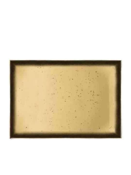 Lukanda Galaxy Plate Shallow Rectangular Porcelain Beige 21x21cm 6pcs