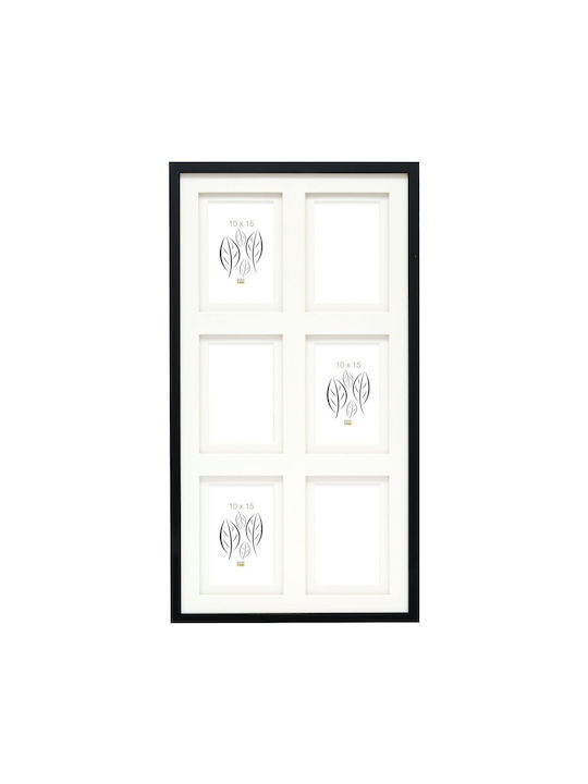 Deknudt Multi Wooden Picture Frame 6 Photos Black Frame