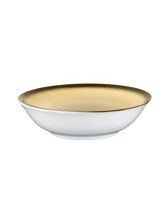 Lukanda Galaxy Servierschüssel Rund aus Porzellan Beige mit Durchmesser 14cm 6Stück