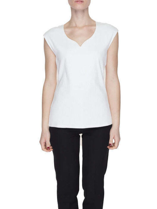 Street One Women's T-shirt with V Neck White