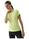 4F Women's Athletic Blouse Short Sleeve Fast Drying Yellow