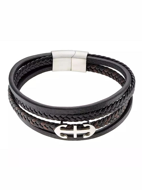 Oxzen Bracelet Ανοξείδωτο with design Anchor made of Steel