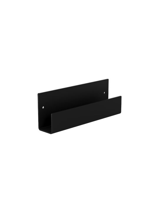 Verdi Single Wall-Mounted Bathroom Shelf Unit ​5x5cm Black