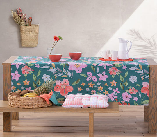 Nef-Nef Homeware Valia Față De Masă Rezistentă La Pete Albastru Petrol 140x180 cm