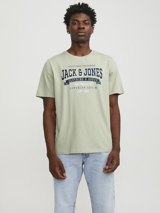 Jack & Jones Jjelogo Herren T-Shirt Kurzarm Desert Sage