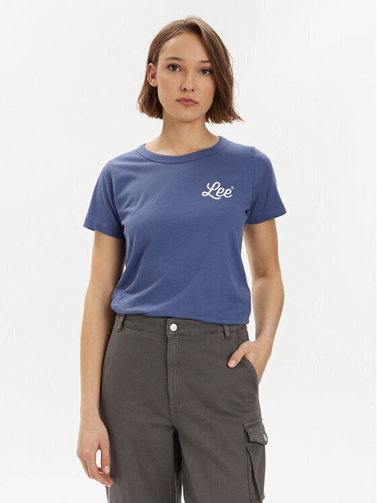 Lee Damen T-Shirt Blau