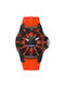 CAT Diver Watch Battery with Orange Rubber Strap