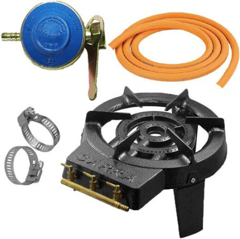 Brenner mit einstellbarem RH-10-Kit, 2 m flexiblem Schlauch und Schlauchschellen