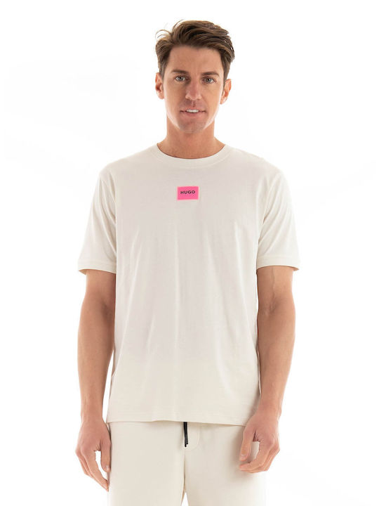 Hugo Boss T-shirt Bărbătesc cu Mânecă Scurtă Cream