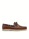Men's Leather Boat Shoes Tabac Brown