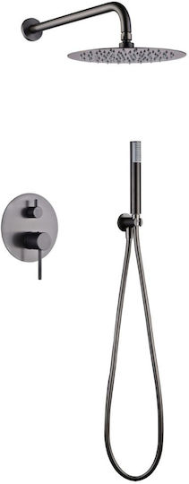 Imex Built-in Faucet Mixer for Shower 2 Exits Black