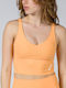 GSA Damen Sportliches Bluse Ärmellos Orange