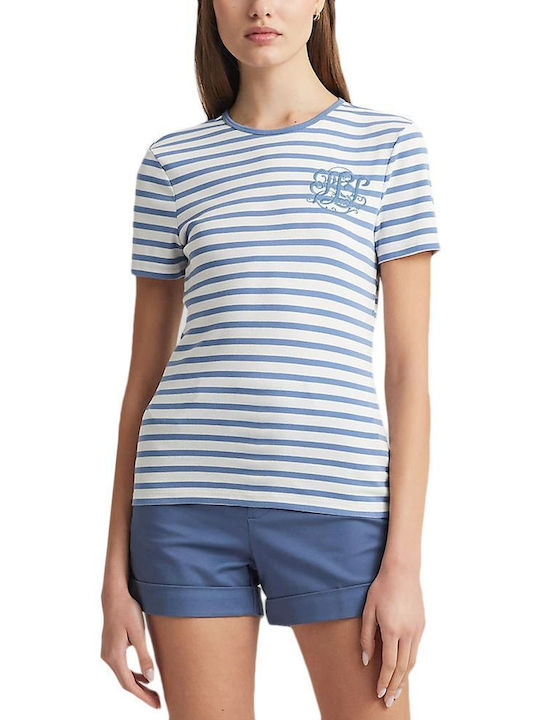 Ralph Lauren Women's T-shirt Striped Blue/White